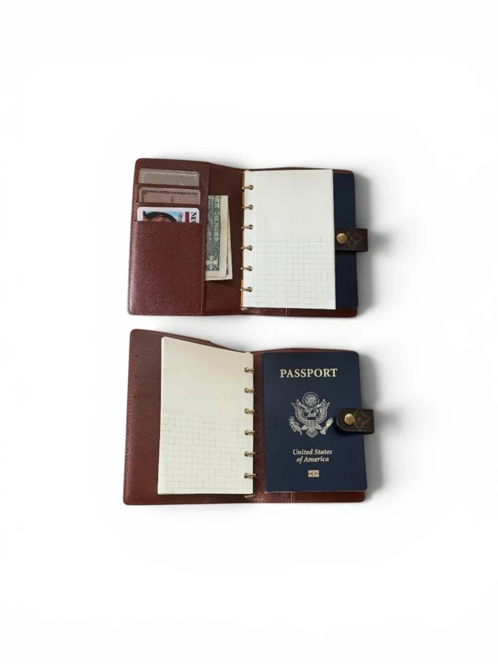 MINT Louis Vuitton Unisex Small Ring Agenda Travel Passport Credit Card Holder